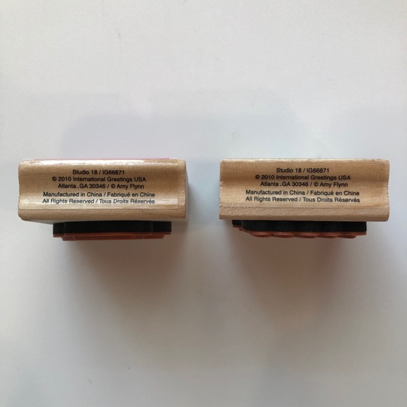 STUDIO 18 Birthday Cake Rubber Stamp Set of 2 RARE, NEW! - Picture 5 of 16